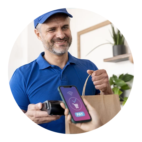 Serviço de delivery para entregador